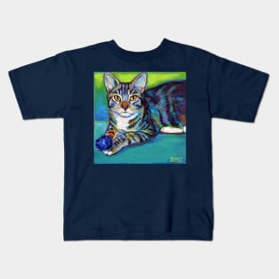 Lionel the Feisty Striped Tabby Kids T-Shirt